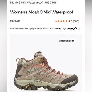 Moab Hiking Boots 🥾 3 Mid Waterproof
